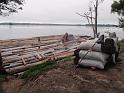 2 Raft with logs and makala ready for transport to kinshasa